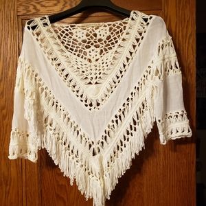 Hippie shawl with sleeves